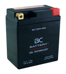 BCTZ8V-GEL| Batteria Moto al GEL,YTZ8V,12V,7 Ah, CCA: 120Amp,113x70x130mm - BC Battery Italian Official Website