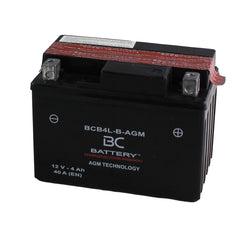 BCB4L-B-AGM | Batterie moto AGM , YB4L-B/A, 12 V, CCA : 4 A, 40 CCA, 120 x 70 x 91 mm