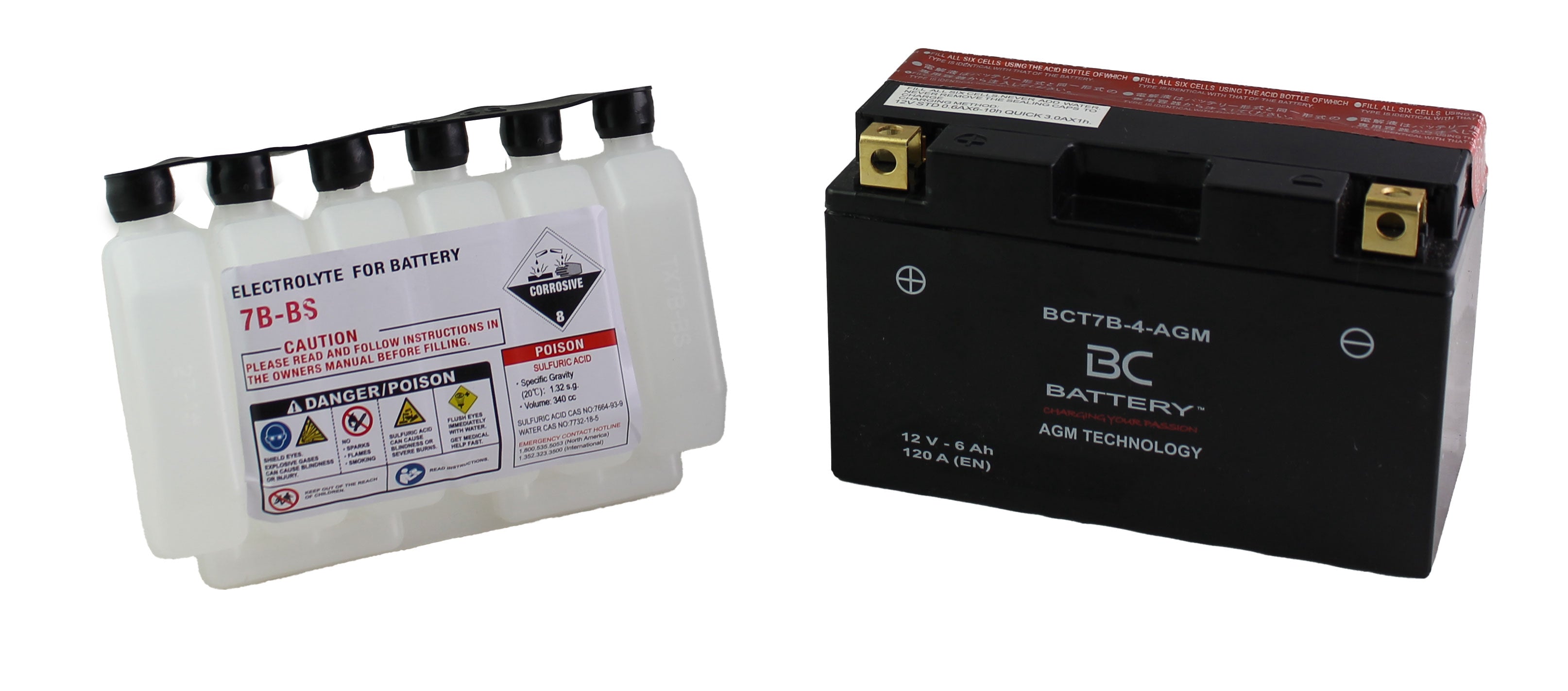 BCT9B-4-AGM | Batterie AGM moto, YT9B-BS, 12 V, 8 Ah, CCA : 130 A, 150 x 70 x 105 mm