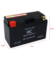 BCT7B-4-GEL| Batteria Moto al GEL,YT7B-BS, 12V,6 Ah, CCA: 120Amp,150x65x93mm - BC Battery Italian Official Website