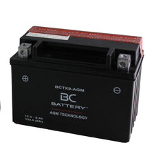BCTX9-AGM | Batterie moto AGM , YTX9-BS, 12 V, 8 Ah, CCA : 135 A, 150 x 87 x 105 mm