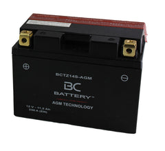 BCTZ14S-AGM | Batterie AGM moto, YTZ14S, 12 V, 11,2 Ah, CCA : 230 A, 150 x 87 x 110 mm