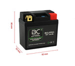 BC Lithium Batteries BCLFP01 Batteria Moto Litio LiFePO4, 0,4 kg, 12V, LFP01 - BC Battery Italian Official Website