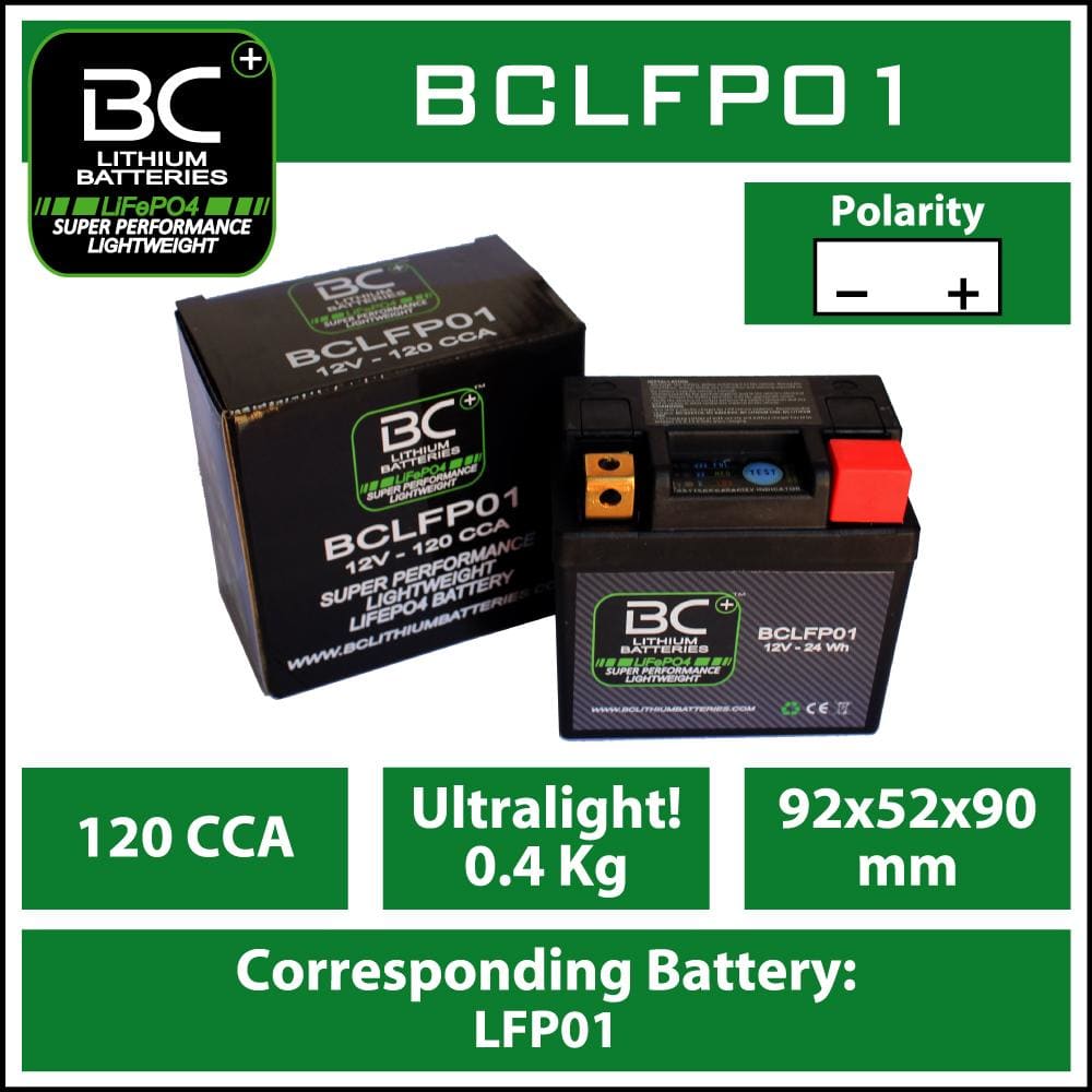 BCLFP01, Batteria Moto Litio LiFePO4, 12V