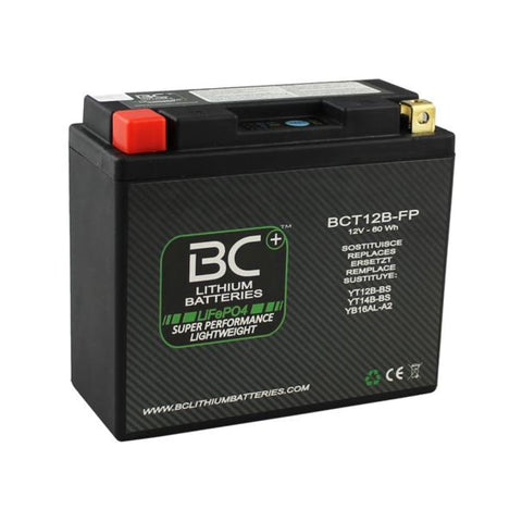 BC Lithium Batteries BCT12B-FP Batteria Moto Litio LiFePO4, 1,1 kg, 12V, YT12B-BS / YT14B-BS / YB16AL-A2/ YT12A-BS - BC Battery Italian Official Website